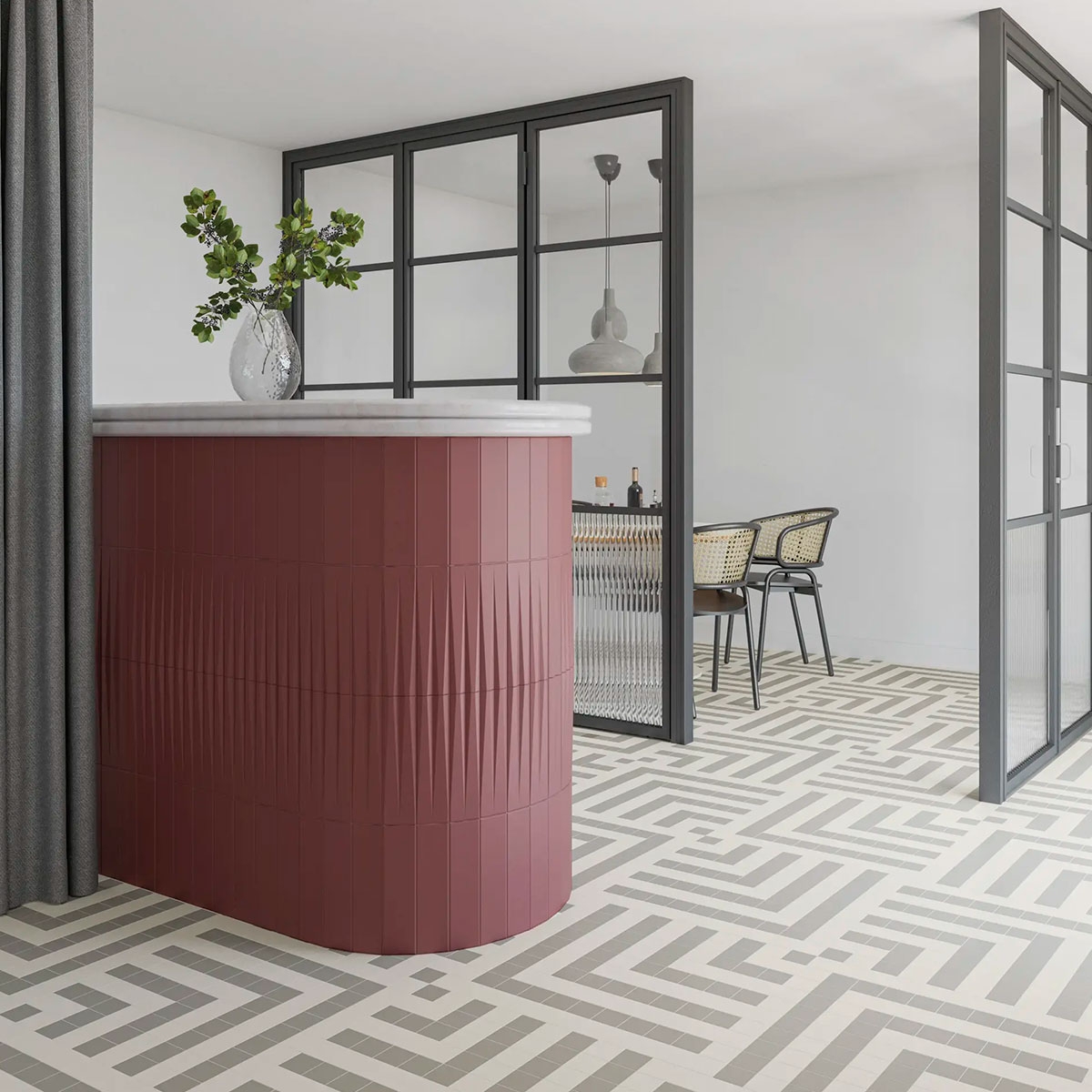 Intérieur avec revêtement en frêne XS massif 6.2x6.2 (Boîte 0.42m2)