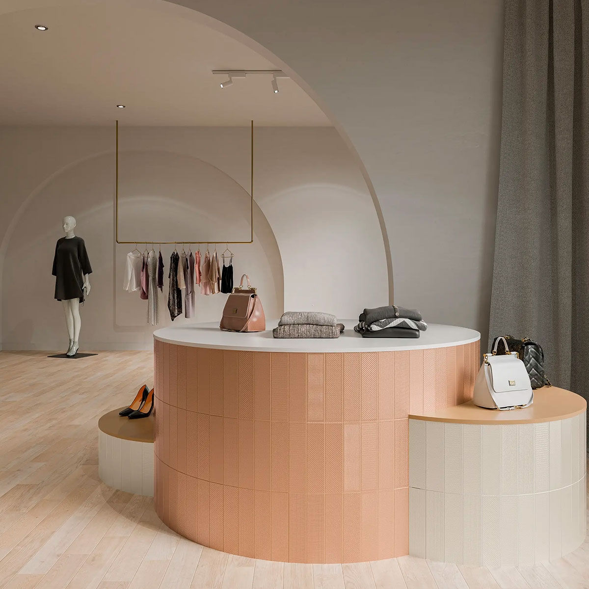 Interior with Texiture Pattern Mix Pearl coating 6.2x25 (Box 0.45m2)