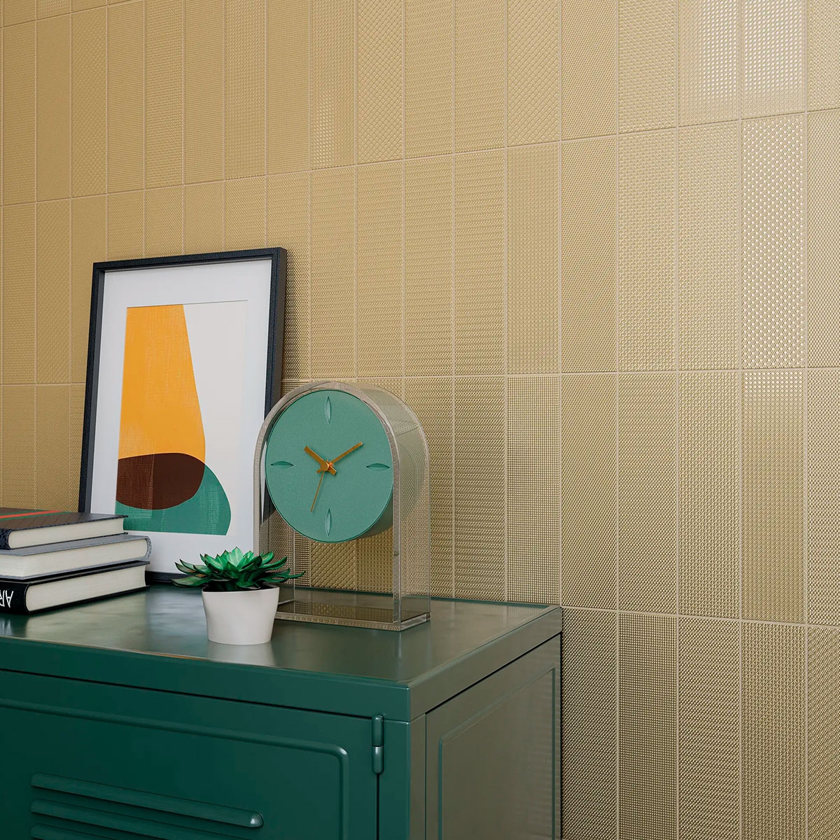 Intérieur avec Texiture Pattern Mix Revêtement en laiton 6.2x25 (Boîte 0.45m2)