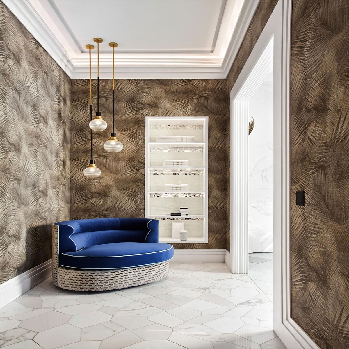 Chambre avec corniche C395 2000 x 31 x 155