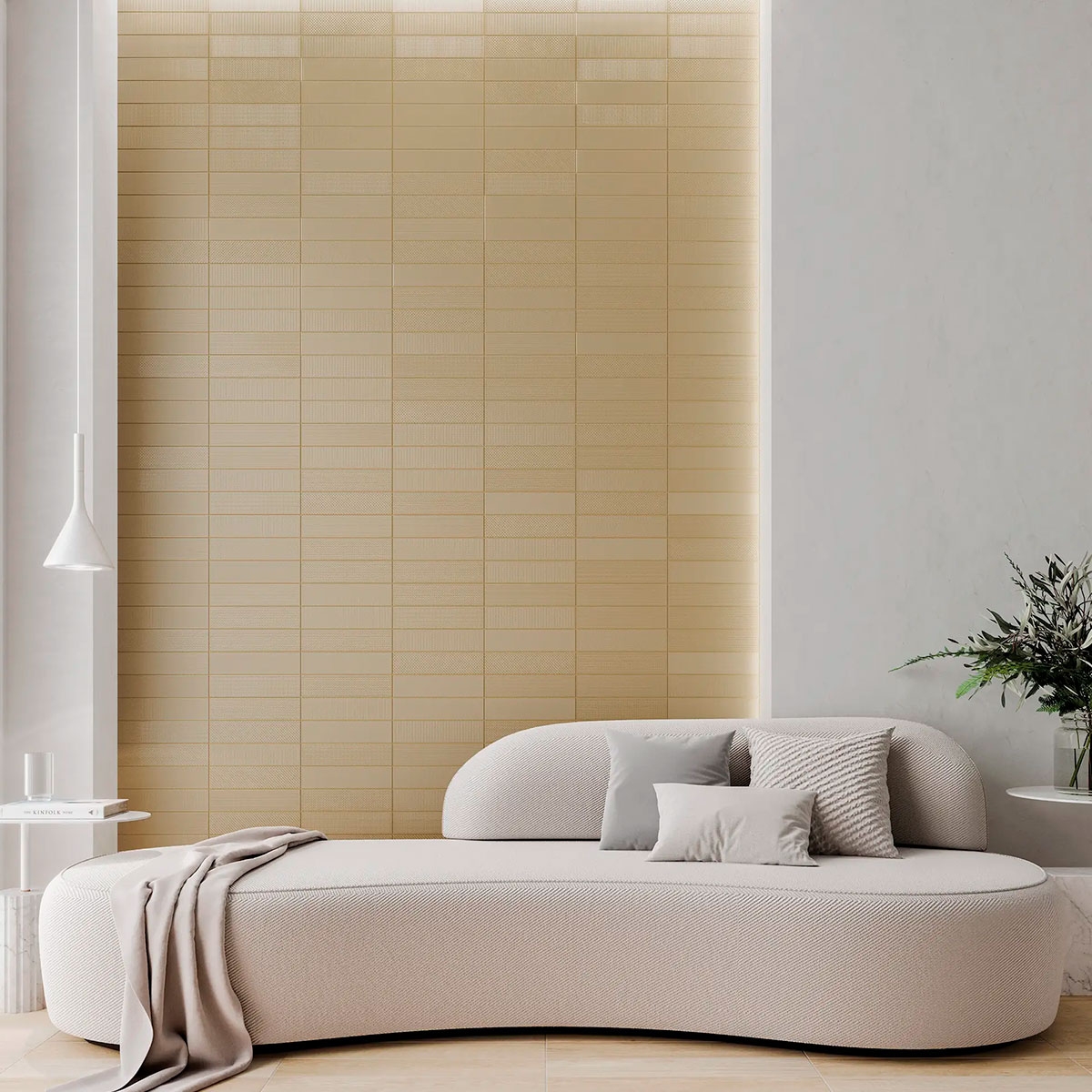 Interior con revestimiento Texiture Pattern Mix Brass 6,2x25