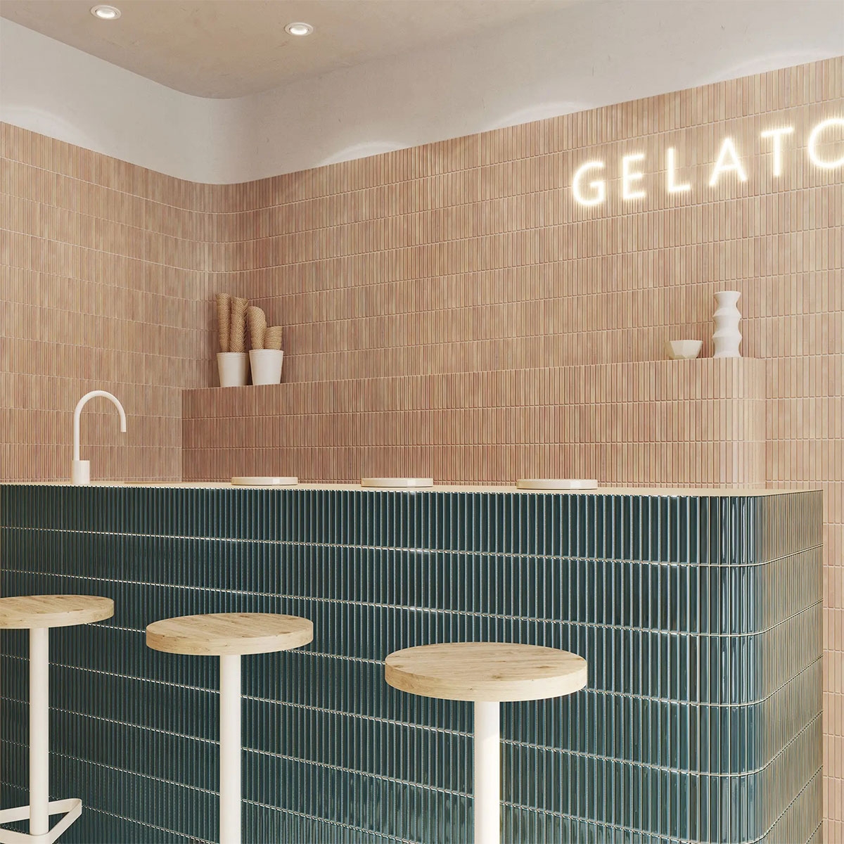 Interior con revestimiento SB Tan 11,6x11,6