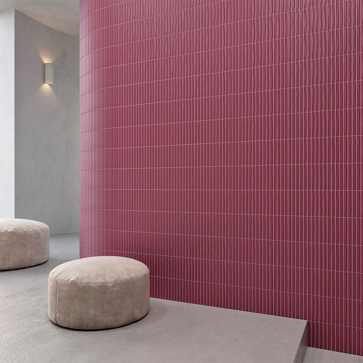 Interior com revestimento Sweet Bars Berry 12.5x25