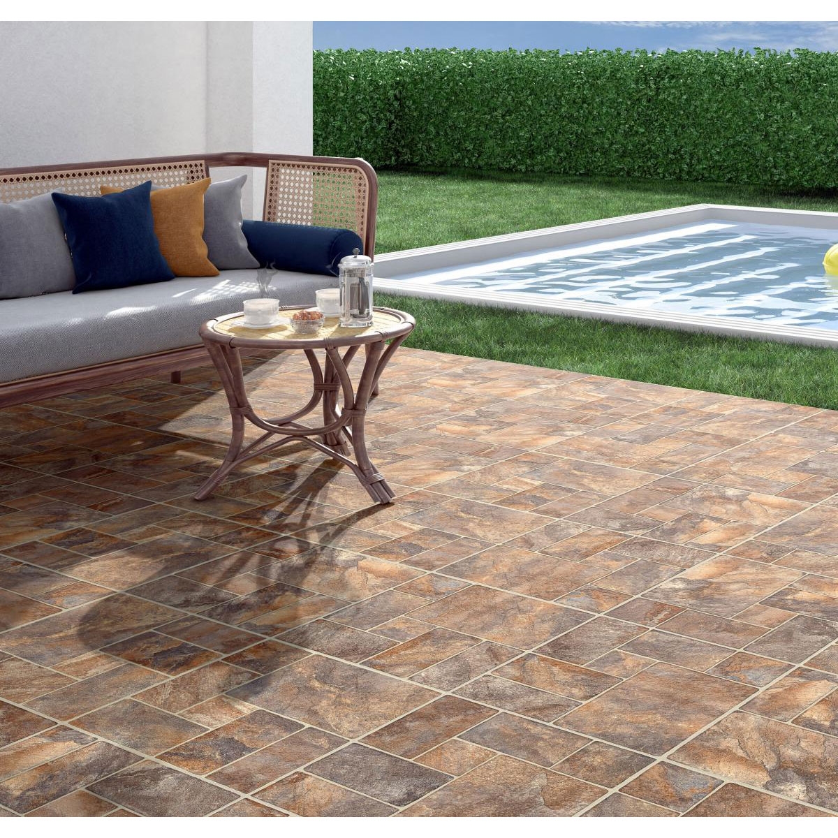 Exterior com Pavimento Antiderrapante AT Museum Mix 45x45