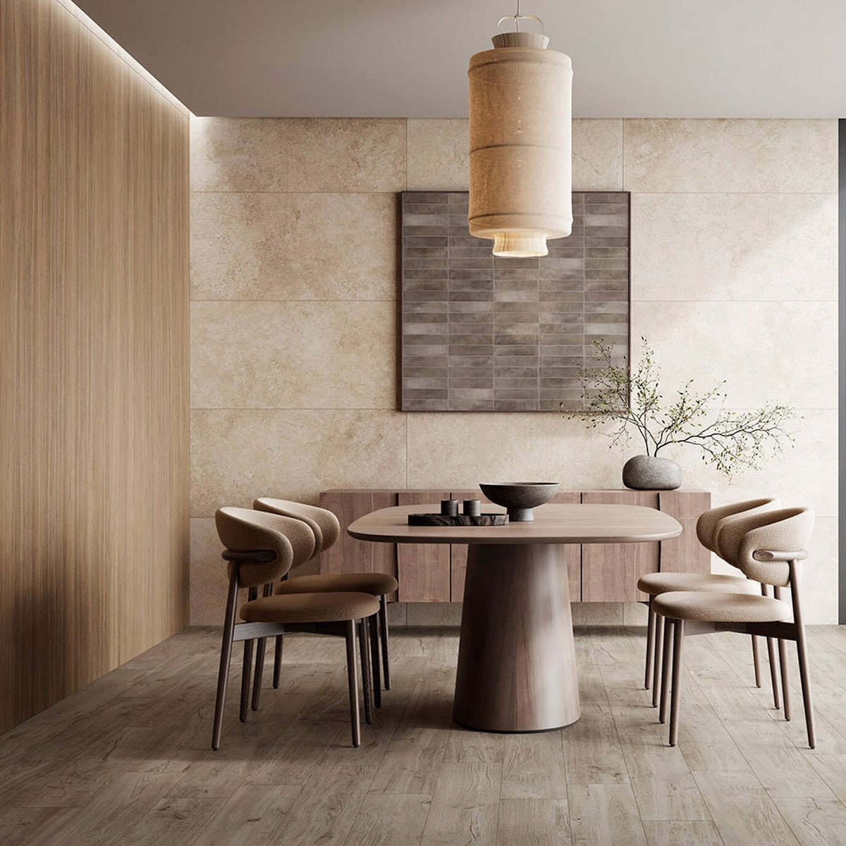 Interior com revestimento antiderrapante bege Denver 60x120