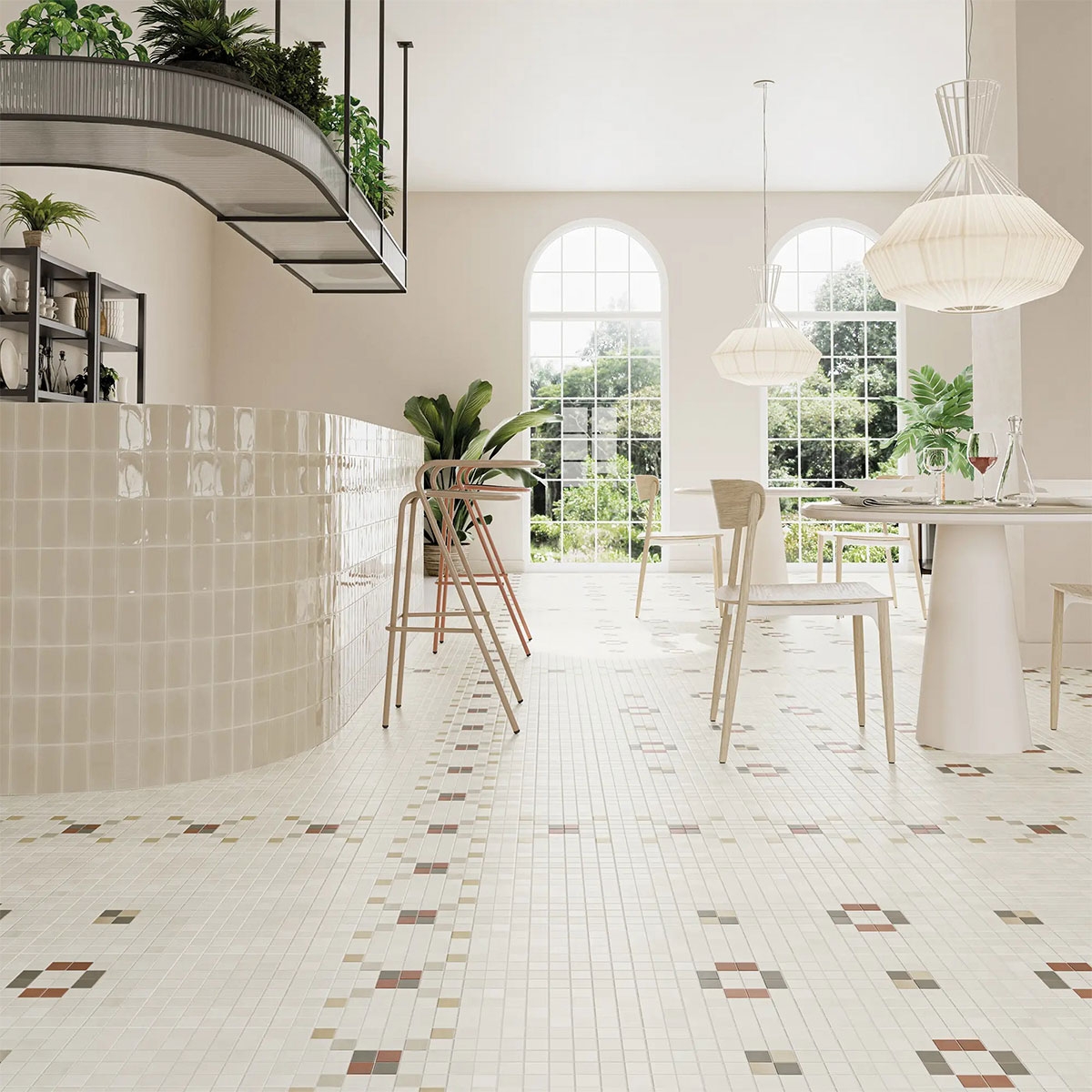 Interior com piso Play All Duna 28x28