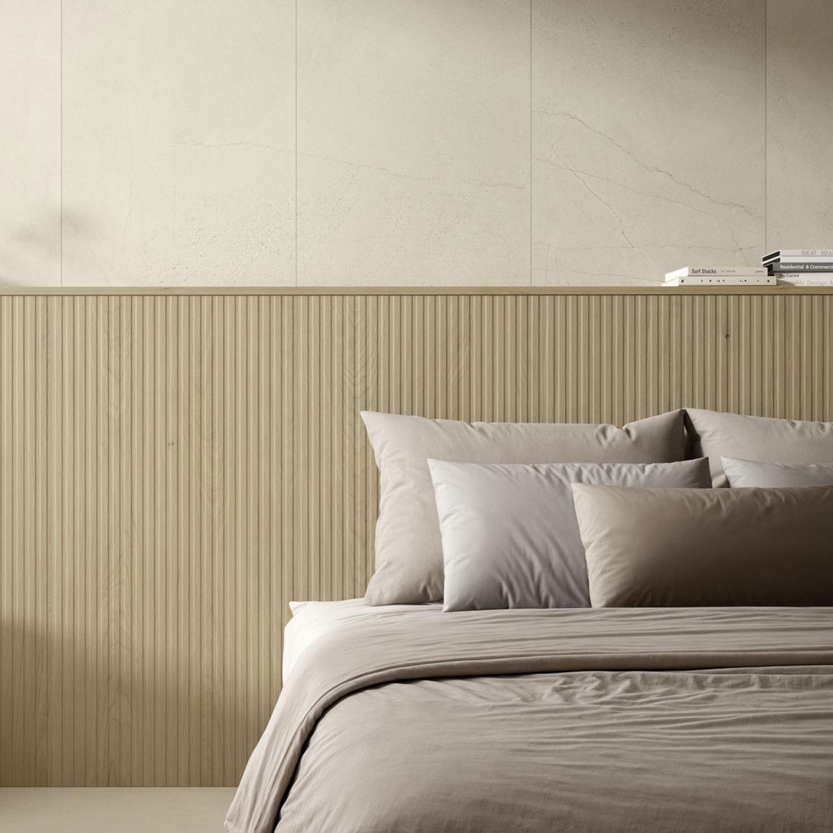 Cuarto con revestimiento Krono Haya 60x120 (Caja 1.44m2)