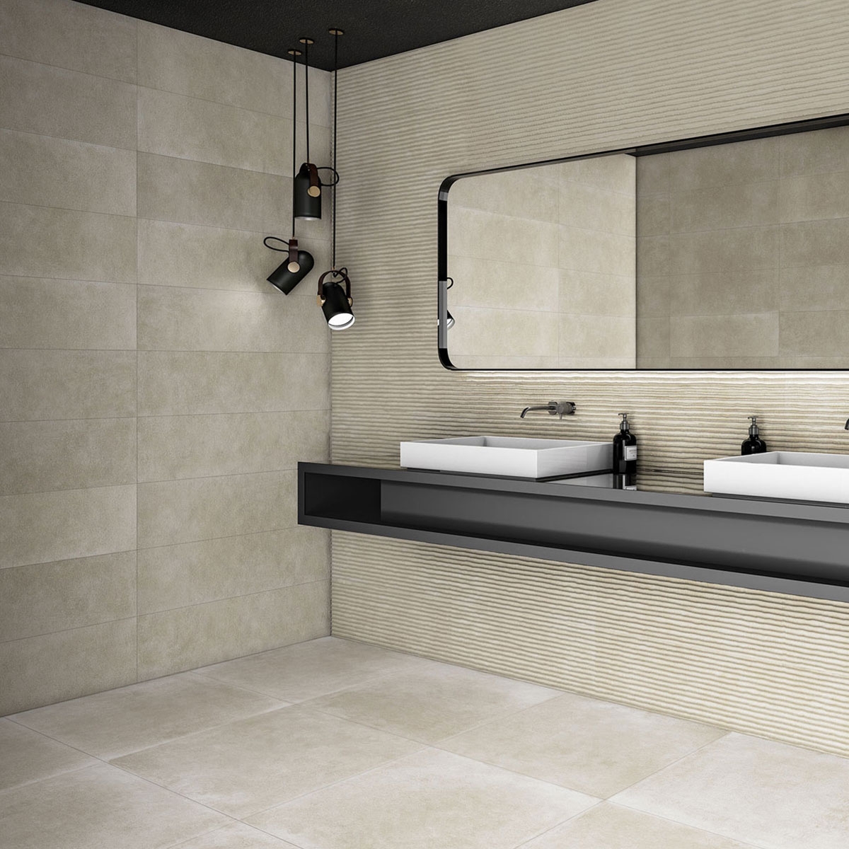 Q Salle de bain avec revêtement Q Villa Ibiza Earth Mate 31x98
