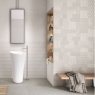 Casa de banho com revestimento Amberes 9530 White Omnia Decor 30x90 (Box 1.08m2)