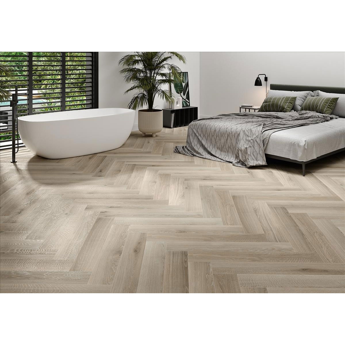 Habitación con Pavimento Civic Roble 15x90