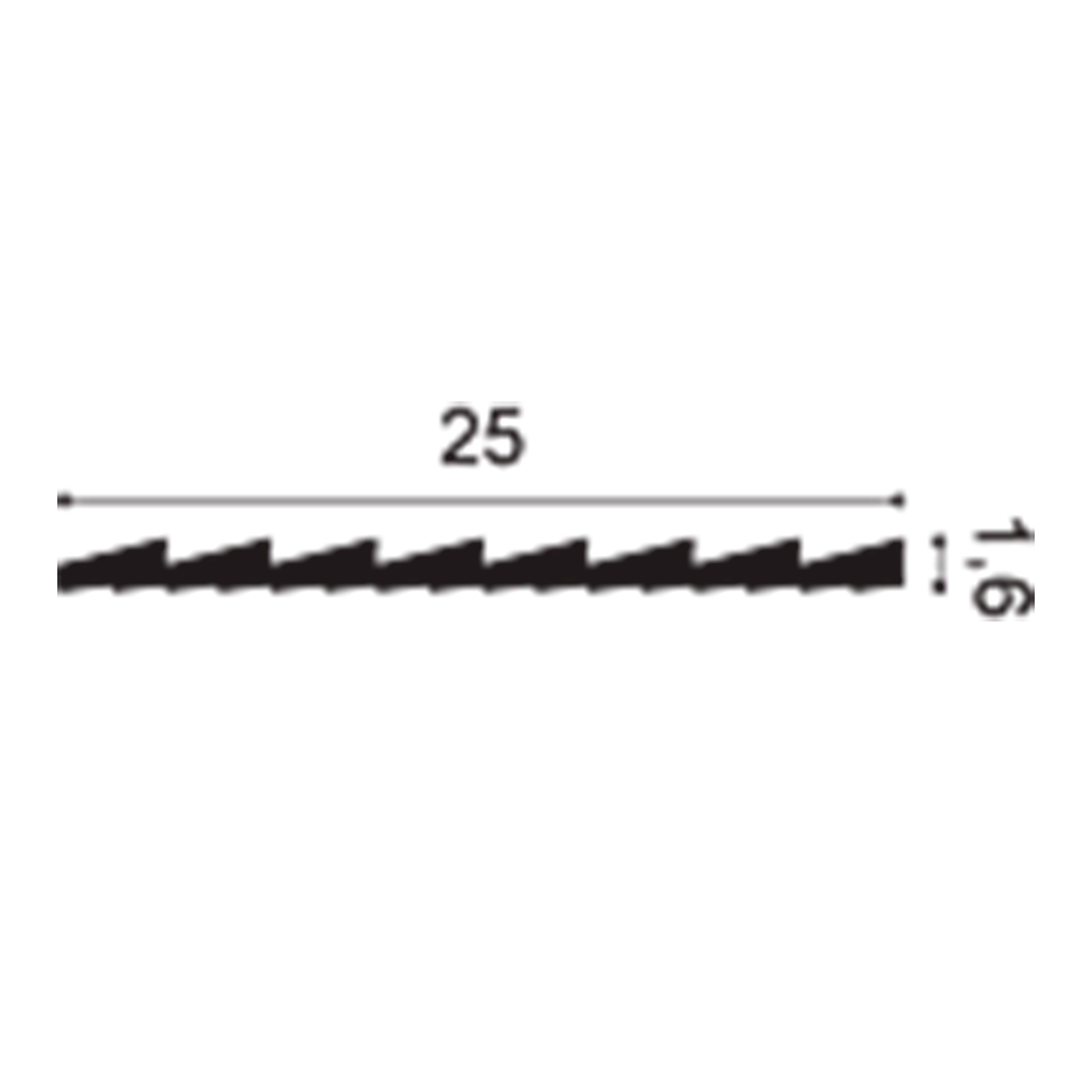 Medidas  Panel De Pared WX204 RIPPLE 250x2000x16mm