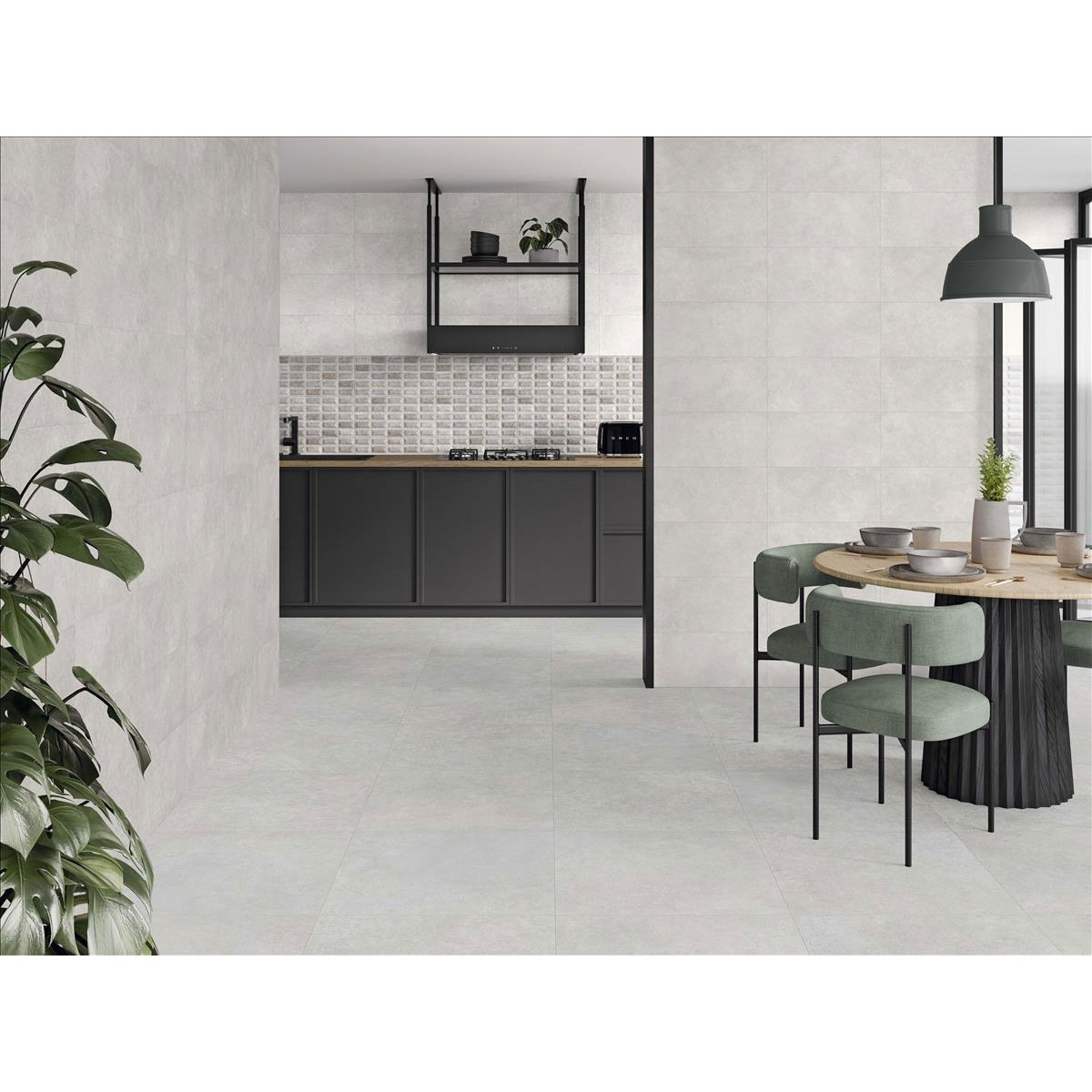 Kitchen with Feroe PM Mix 25x50 Coating