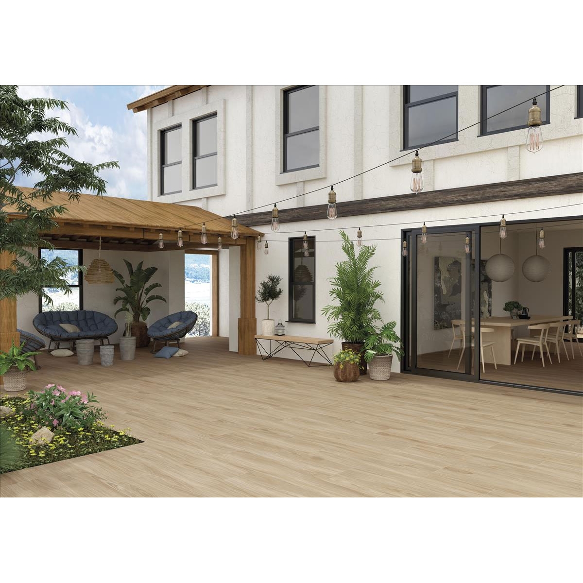 Exterior com pavimento Kirova Beech 15x90