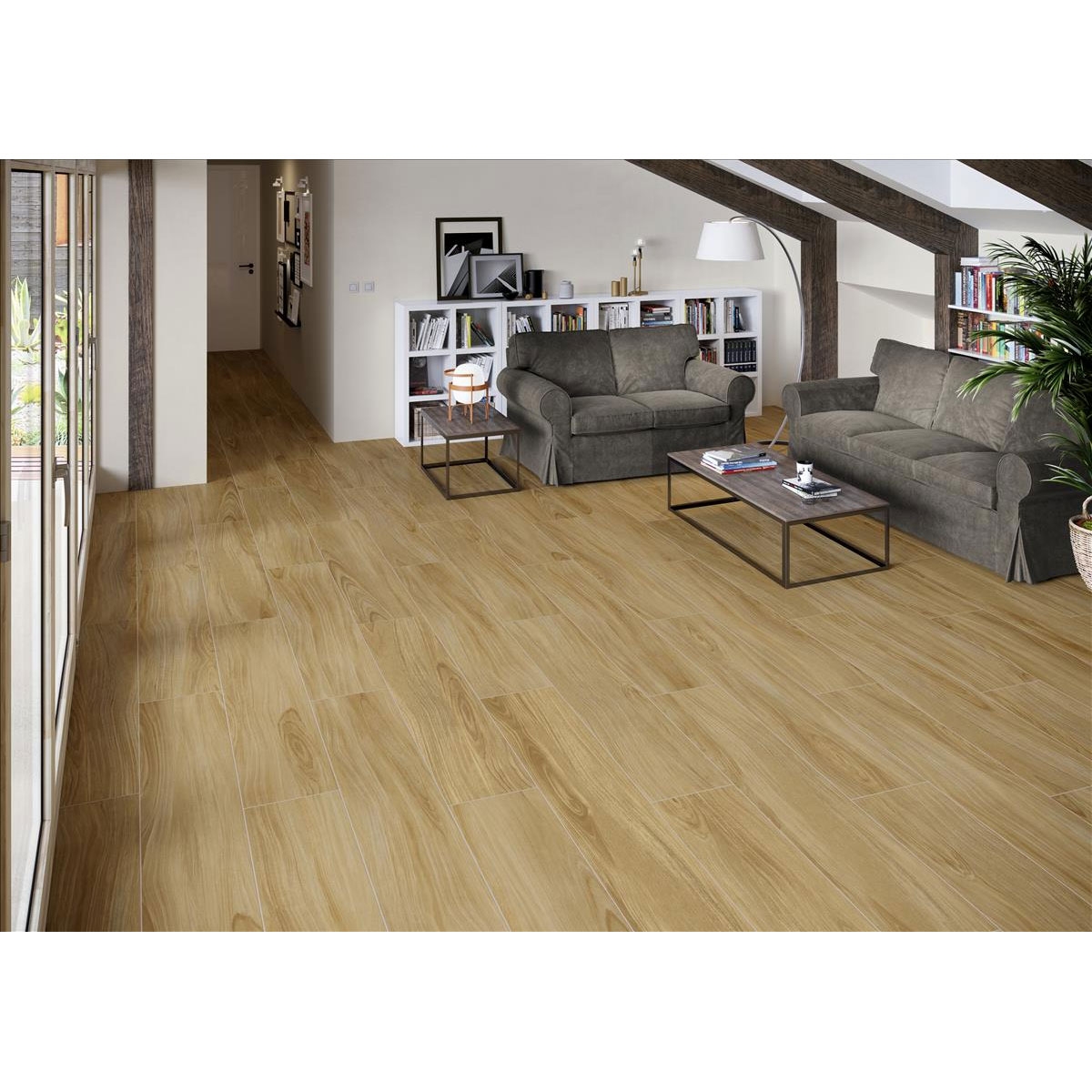 Living Room with Kirova Oak Flooring 15x90