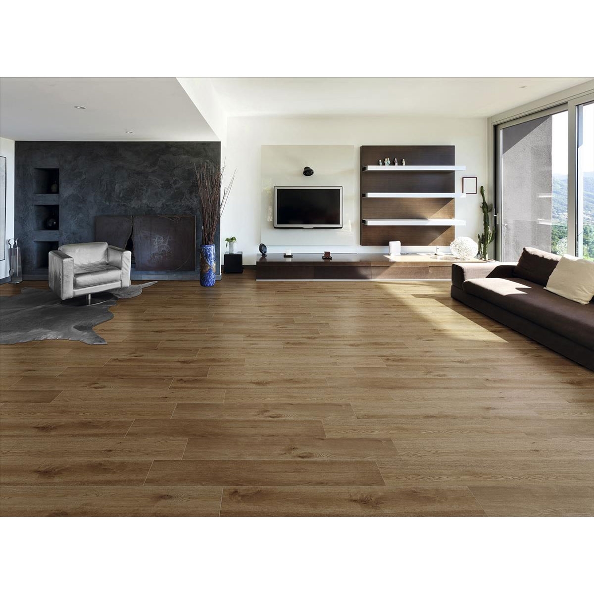 Salon avec vieux trottoir Merbau 23x120