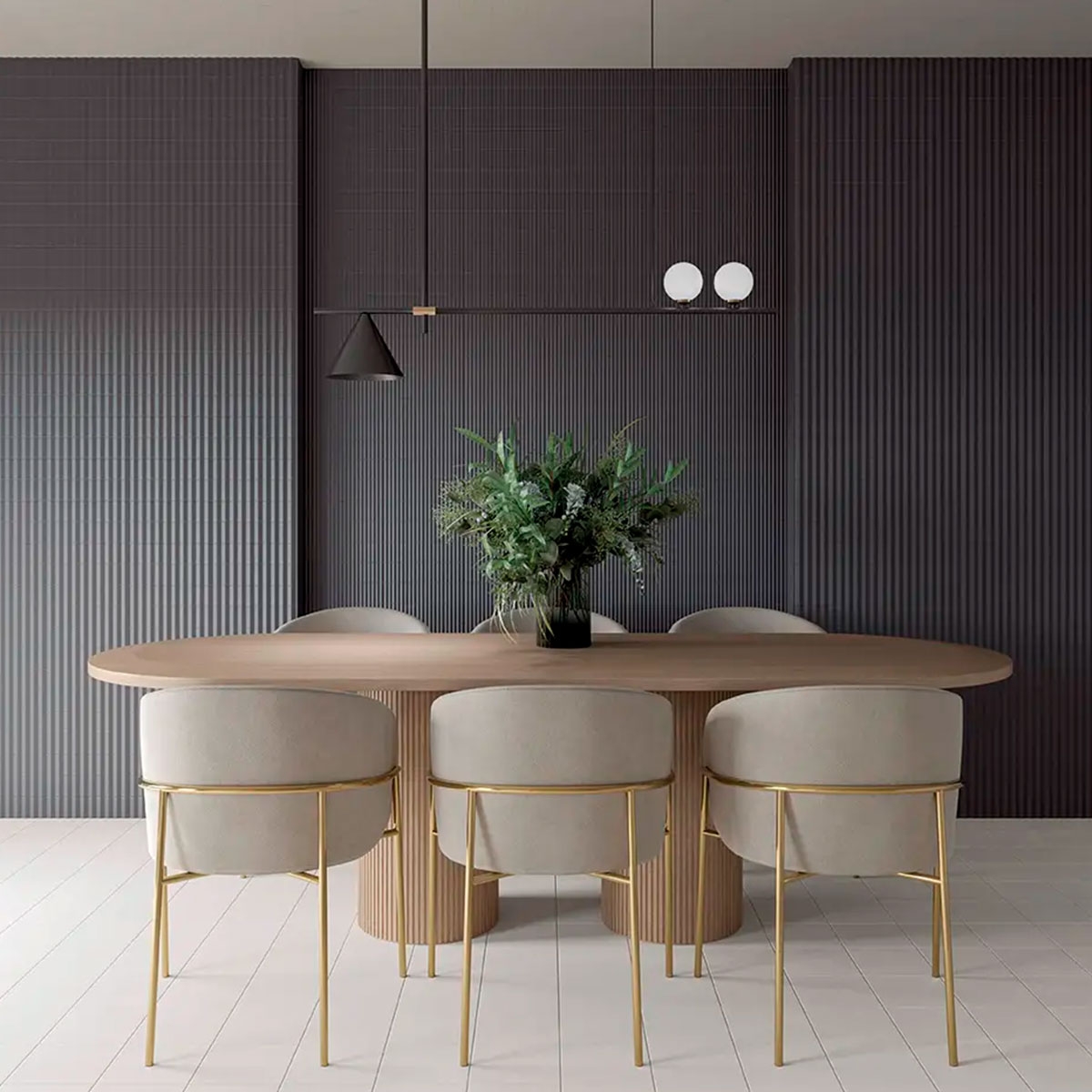 Interior con revestimiento Twin Peaks TP UP Nero 7,5x30 (Caja 0,33m2)