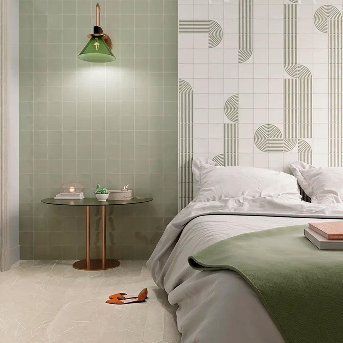 Quarto com revestimento Twister T Mint Grey 12.5x12.5 (Box 0.60m2)