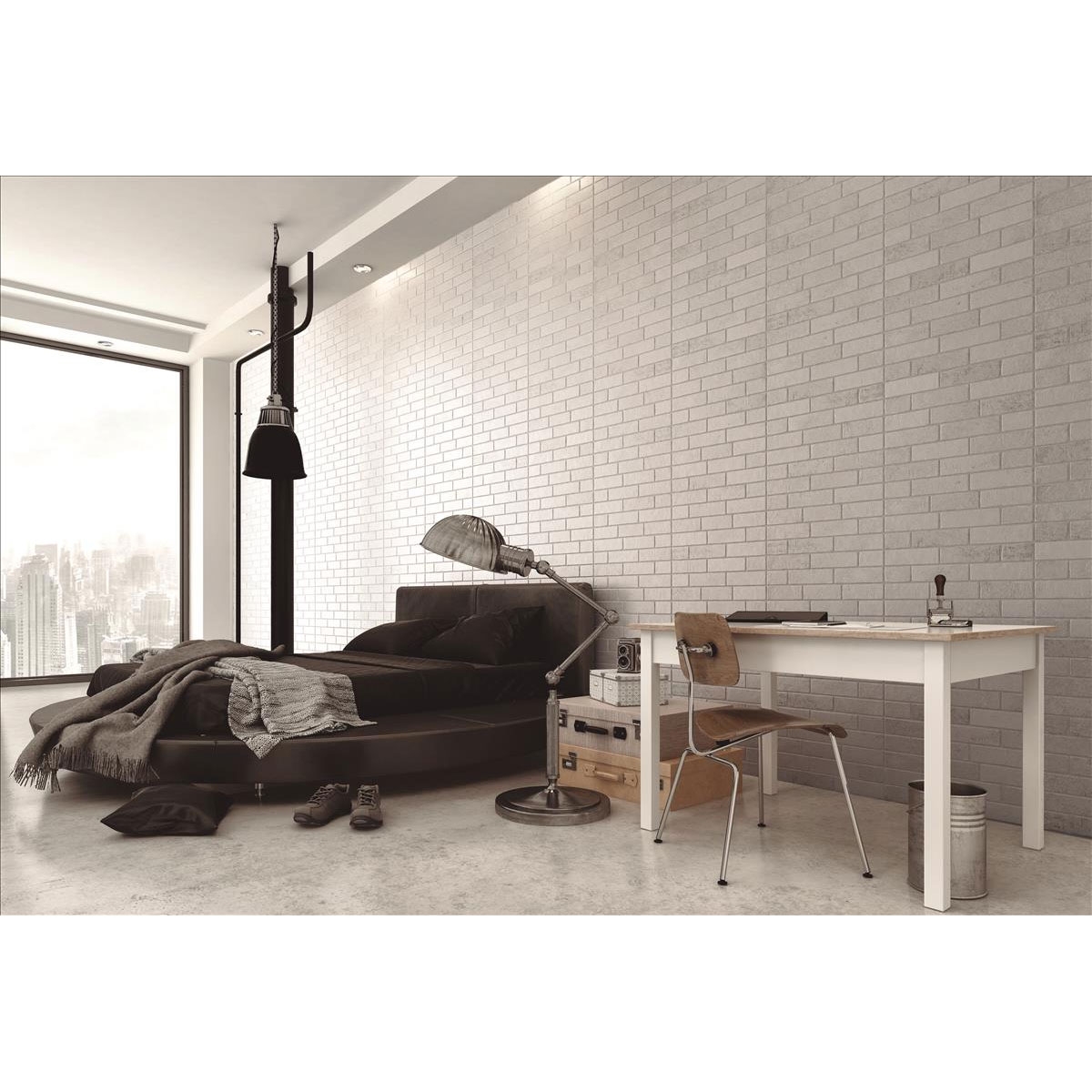 Habitación con Revestimiento Bela Blanco 25x50