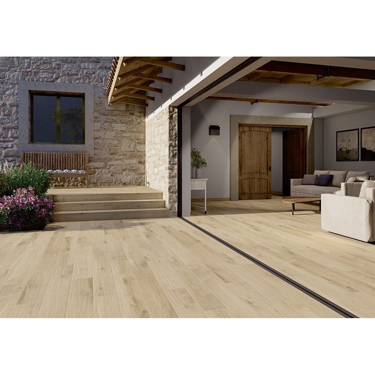 Extérieur avec pavage Alquézar Arena 20x120