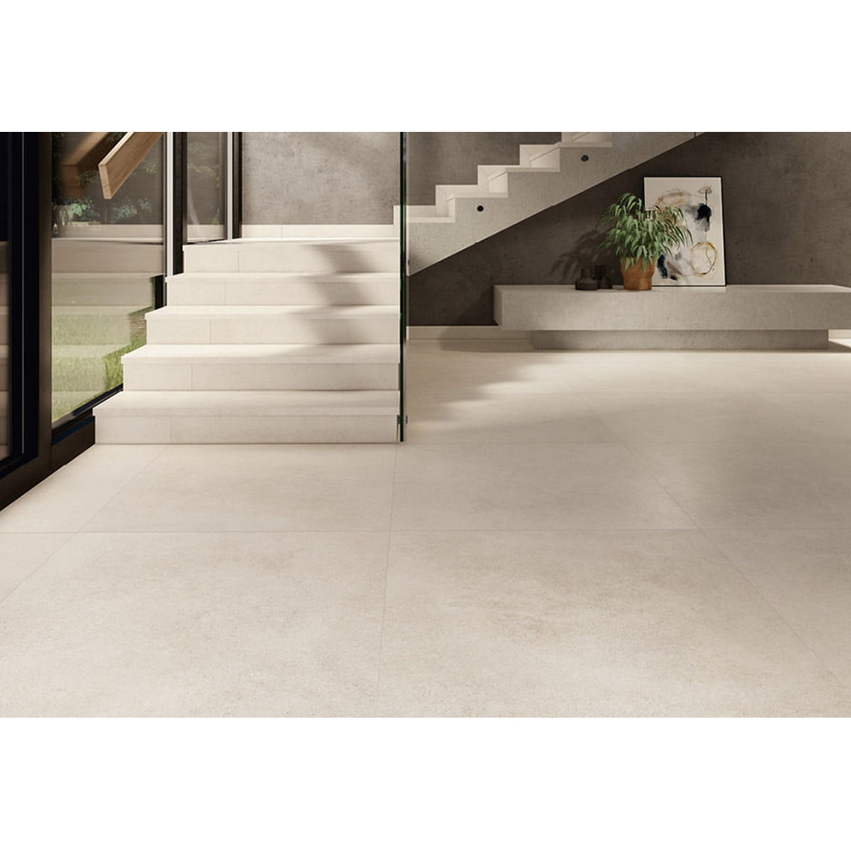 Interior with Anima Arena Pavement 90x90 (Box 1.62 m2)