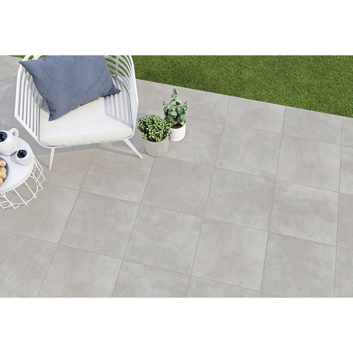 Exterior com Pavimento Antiderrapante Olimpo Grigio 45x45