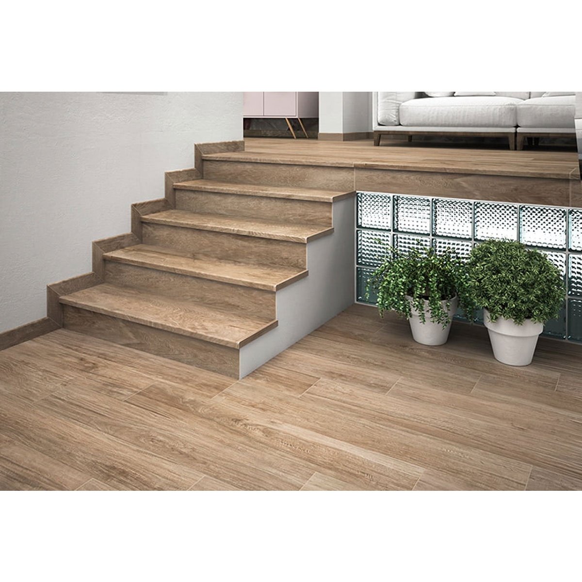 Interior com Pavimento Hyde Park 20x120