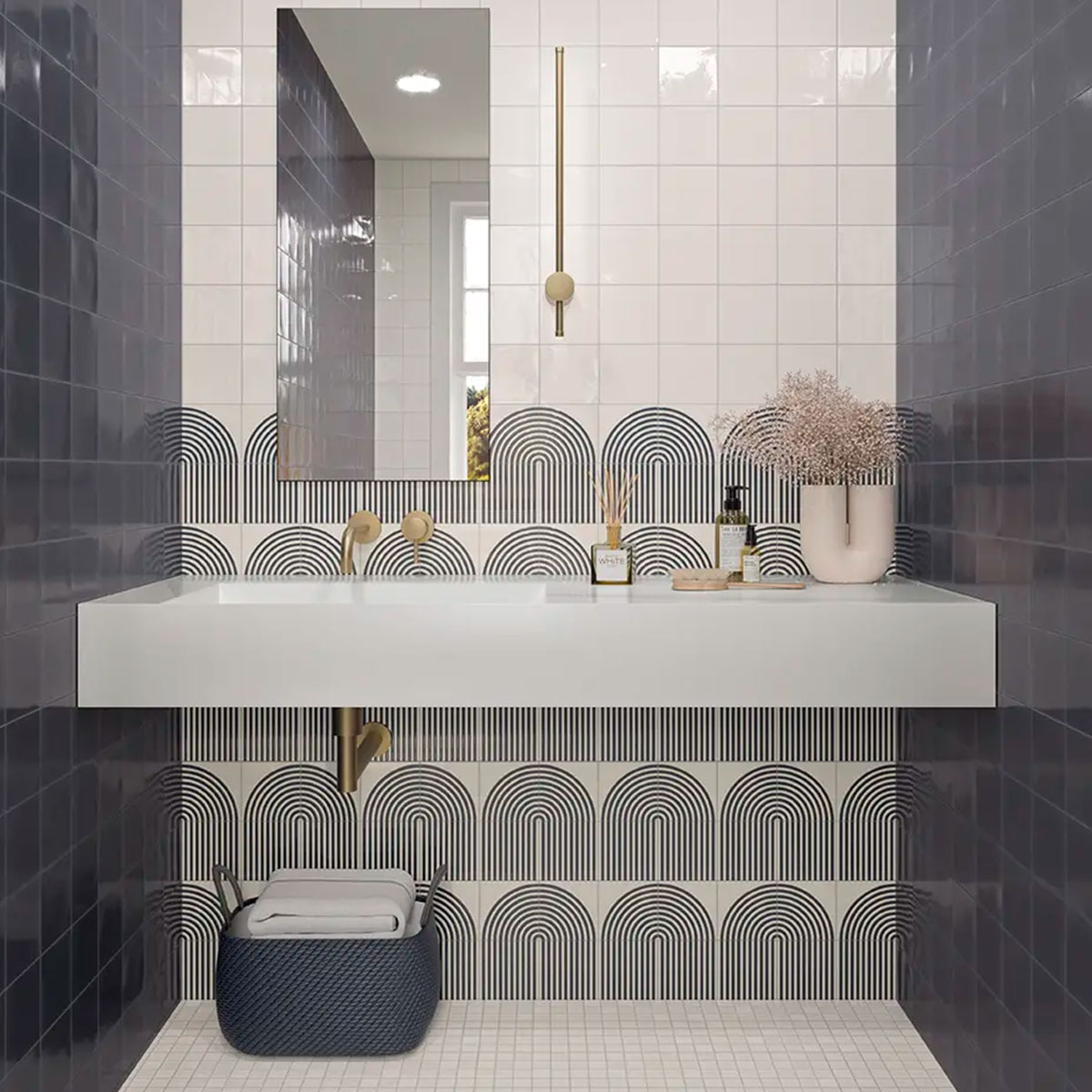 Baño con revestimiento Twister Twist Vapor Titanium Blue 12,5x12,5