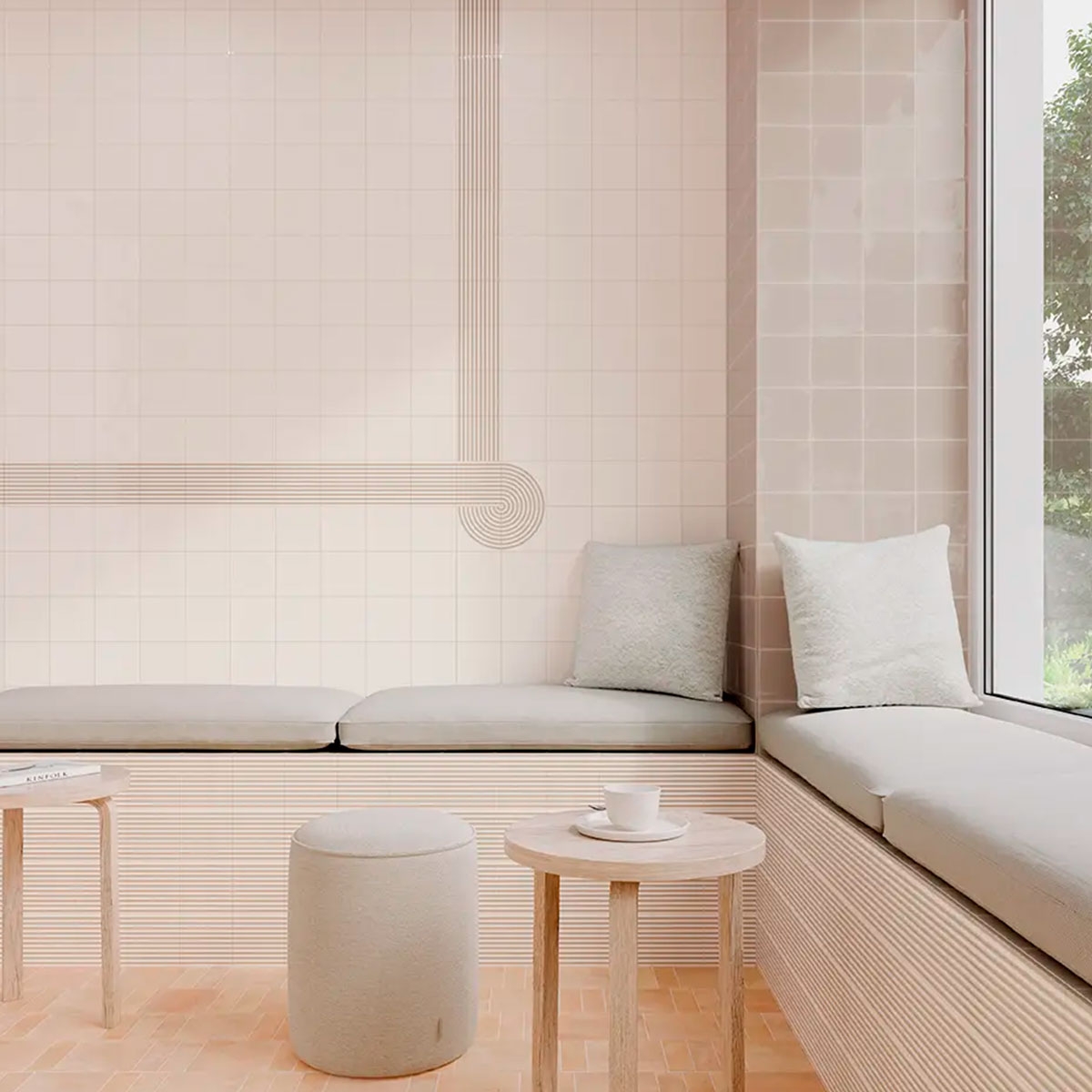 Interior con revestimiento Twister Er Vapor Greige 12,5x12,5