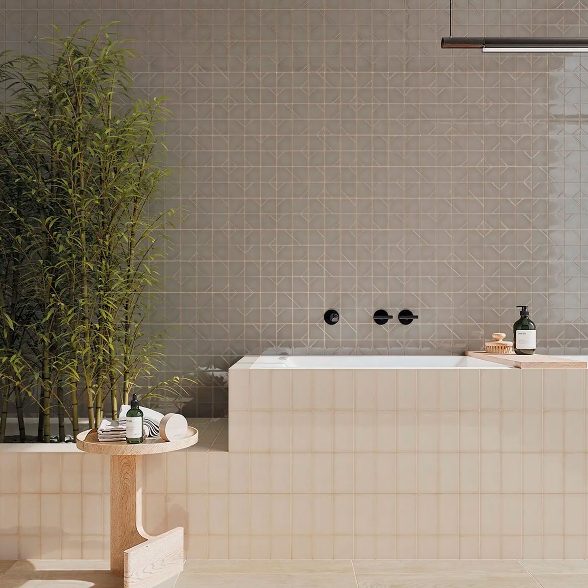 Baño con revestimiento Yoko Origami Pewter 6,2x12,5 (Caja 0,56m2)