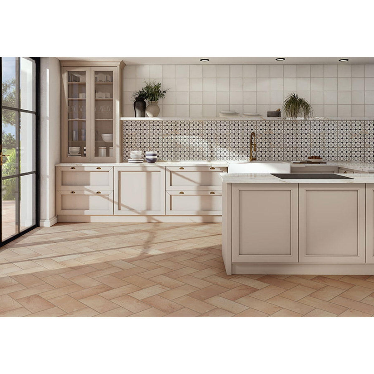 Kitchen with Natural Fire Pavement 15x30