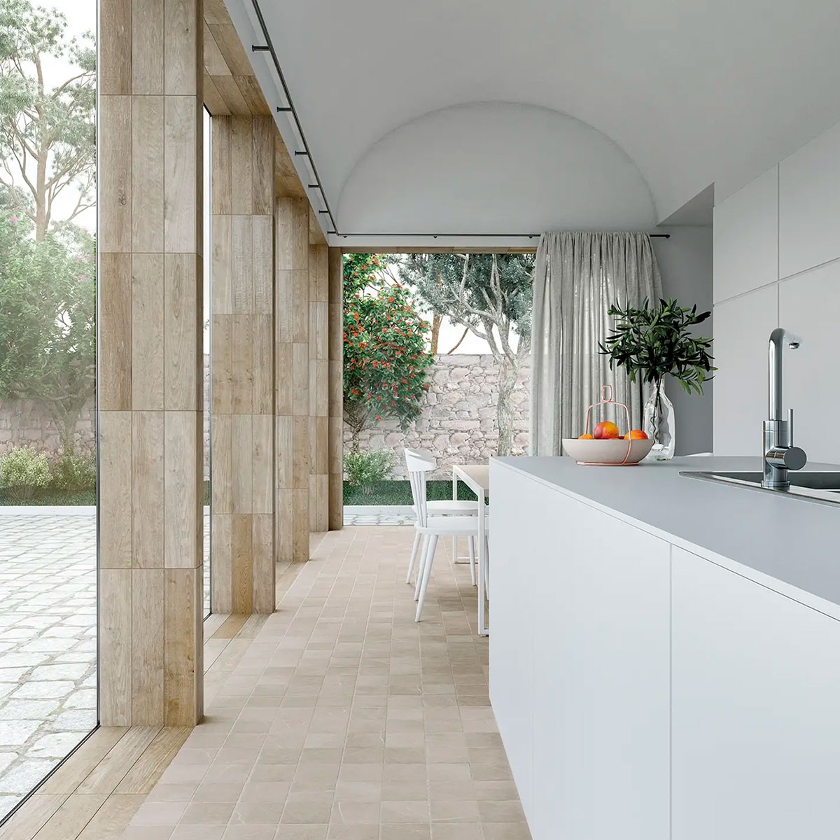 Exterior com pavimento Gea Linho 12x12 (Box 0.54m2)