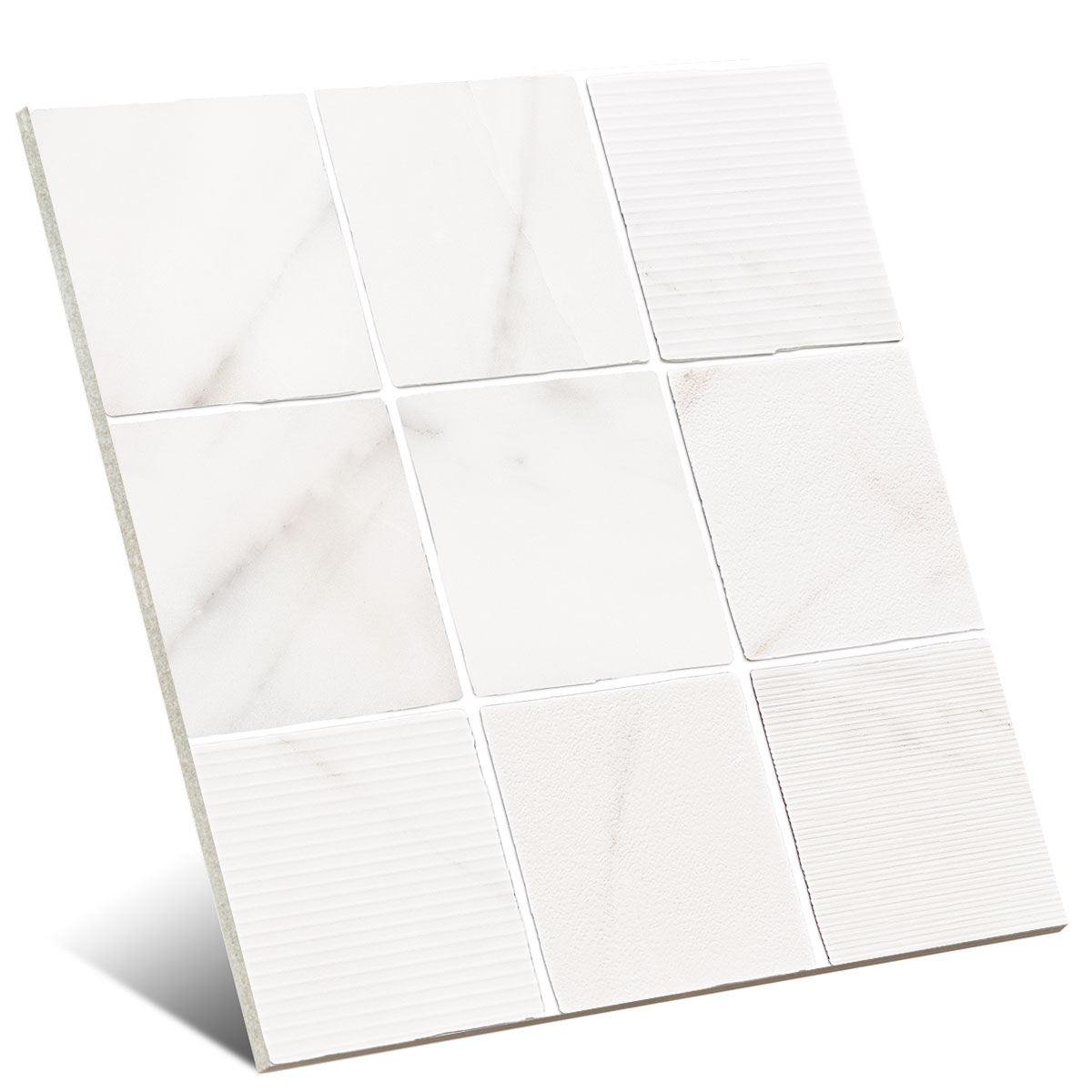 Variations Gea Sculpté Calacatta 12x12 (Boîte 0.54m2)