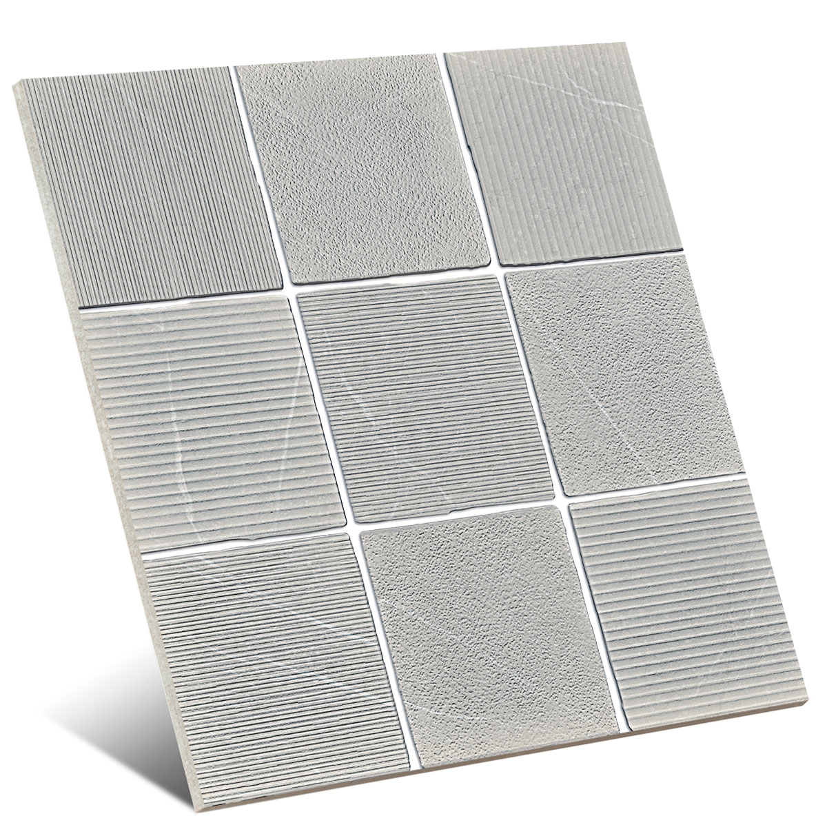 Variations Gea Sculpté Gris 12x12 (Boîte 0.54m2)