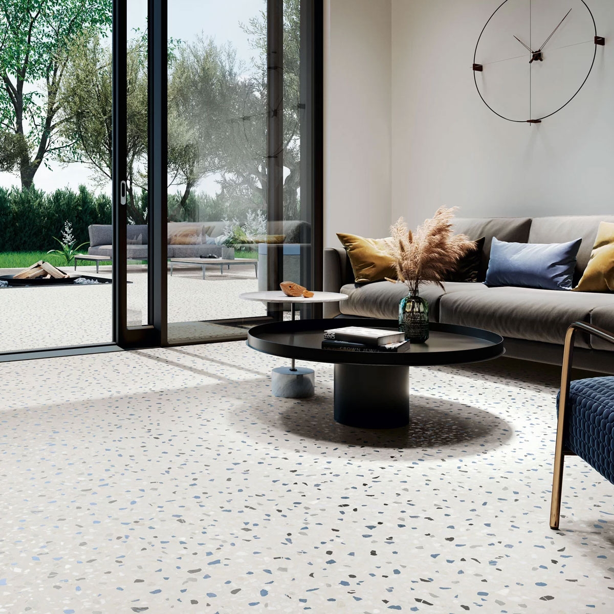 Interior with flooring Palazzo 1862 Perla 100x100