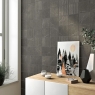 Intérieur avec revêtement Gea Carved Charcoal 12x12 (Boîte 0.54m2)