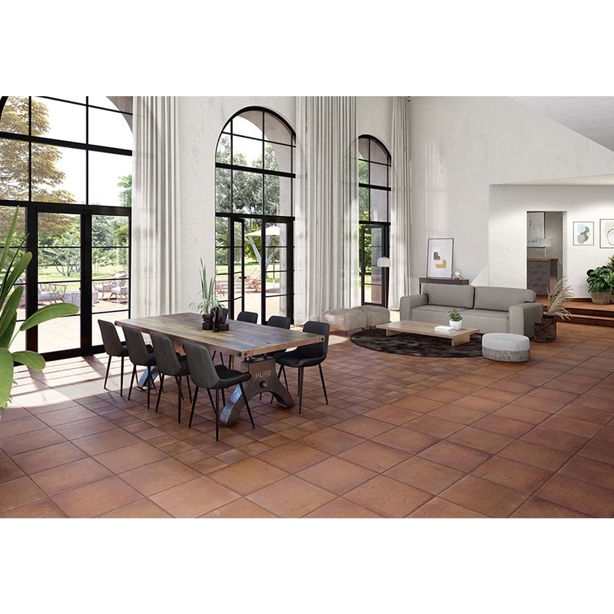 Interior with Fire Pavement Tile 45x45