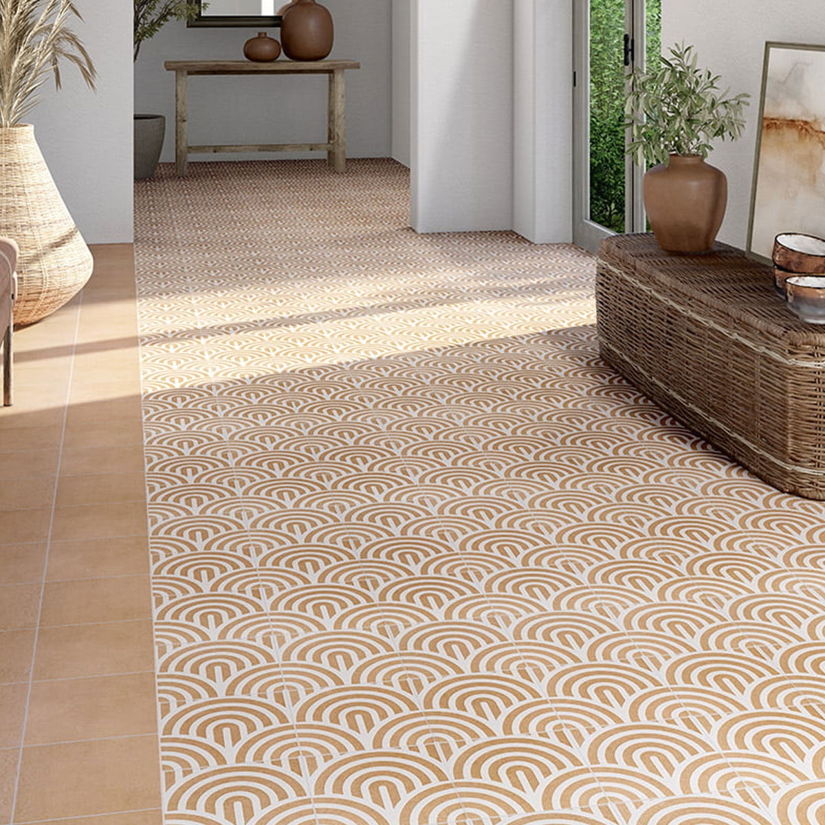 Sala com pavimento Canem Terra Decor Três 20x20 (Box 1m2)