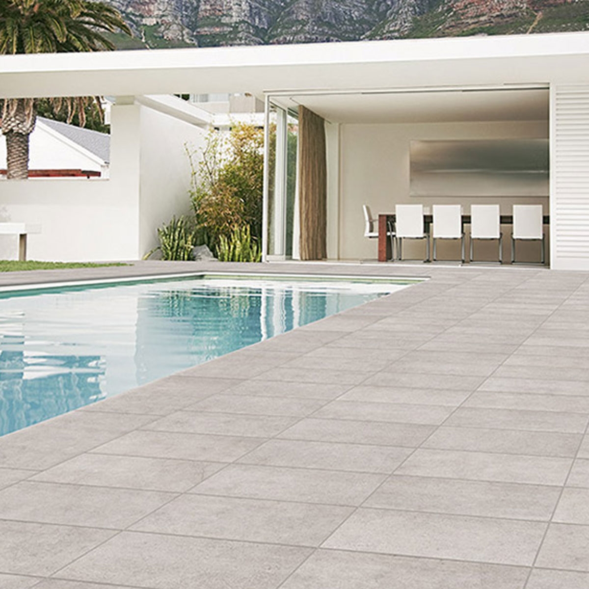 Exterior com pavimento Tucson Antislip Grey 30x60 (Box 1.08m2)