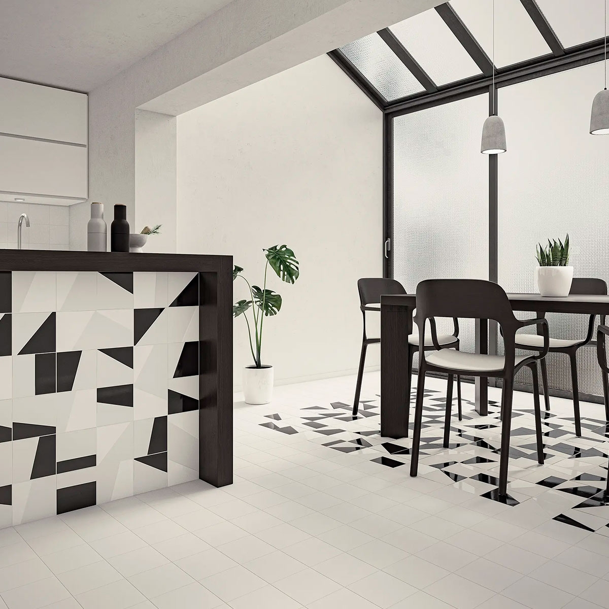 Intérieur avec sol et bardage Duo Black 15x15 (Box 0.53m2)