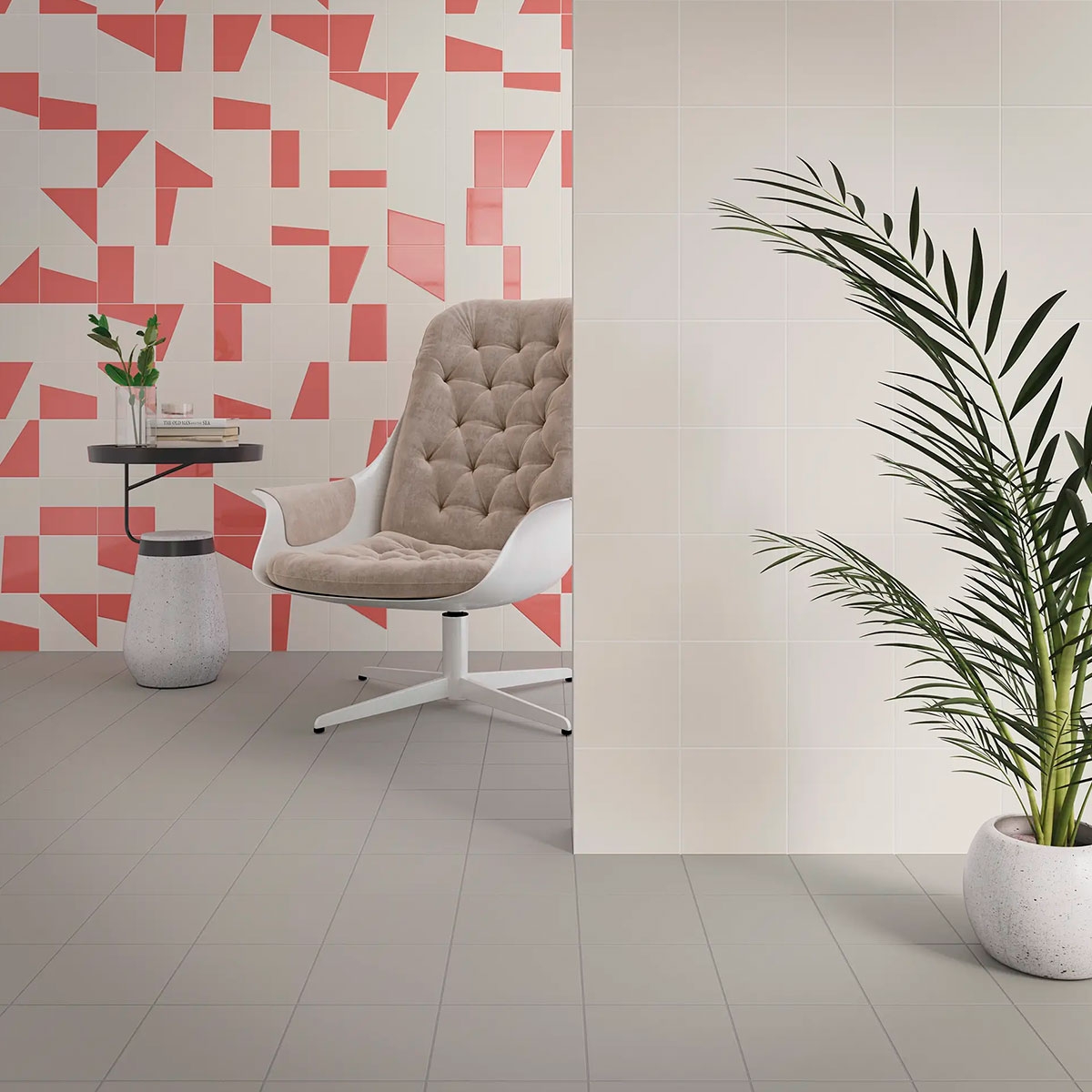 Interior com pavimento Duo Solo Grey 15x15 (Box 0.58m2) 2