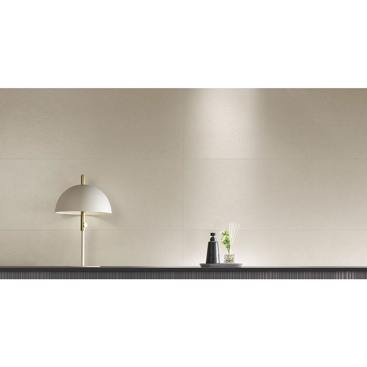 Salon avec bardage Beige Austral 40x120 (Boîte 1.44m2)