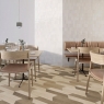 Interior com pavimento 60° Chevron A Madeira Mid 9.8x52.2 (Box 0.45m2) 2