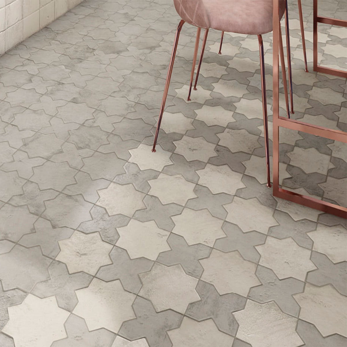 Ambiente con Malta Star Glacier Mate 15.5x15.5 (Caja 0.39 m2)