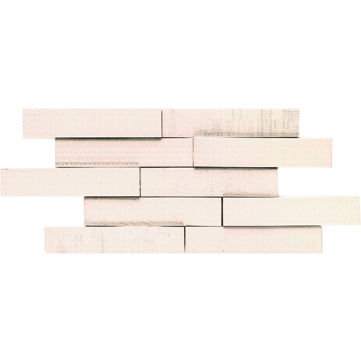 Mattone Bande Mesh Verrouillée Valge Satin 25x50 (Boîte 4 pièces)