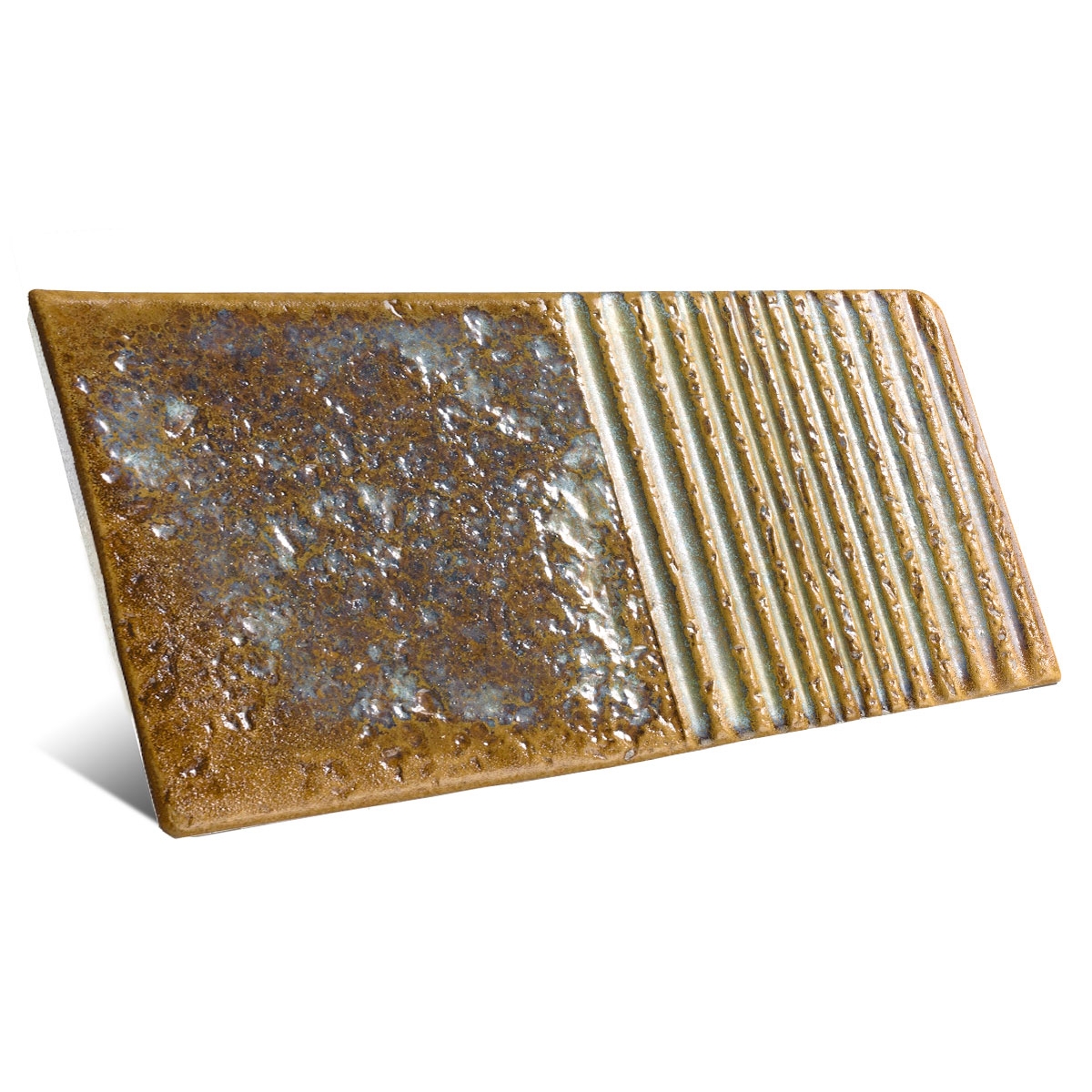 Biscuit Grooves Ochre Pearly 10x20 (Box 0.88 m2)