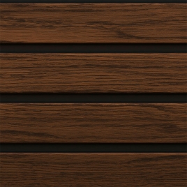 Fronto Walnut V-Schwarz Außenverkleidung mit gestreiftem Panel 295x25 (Box 7,38m²)