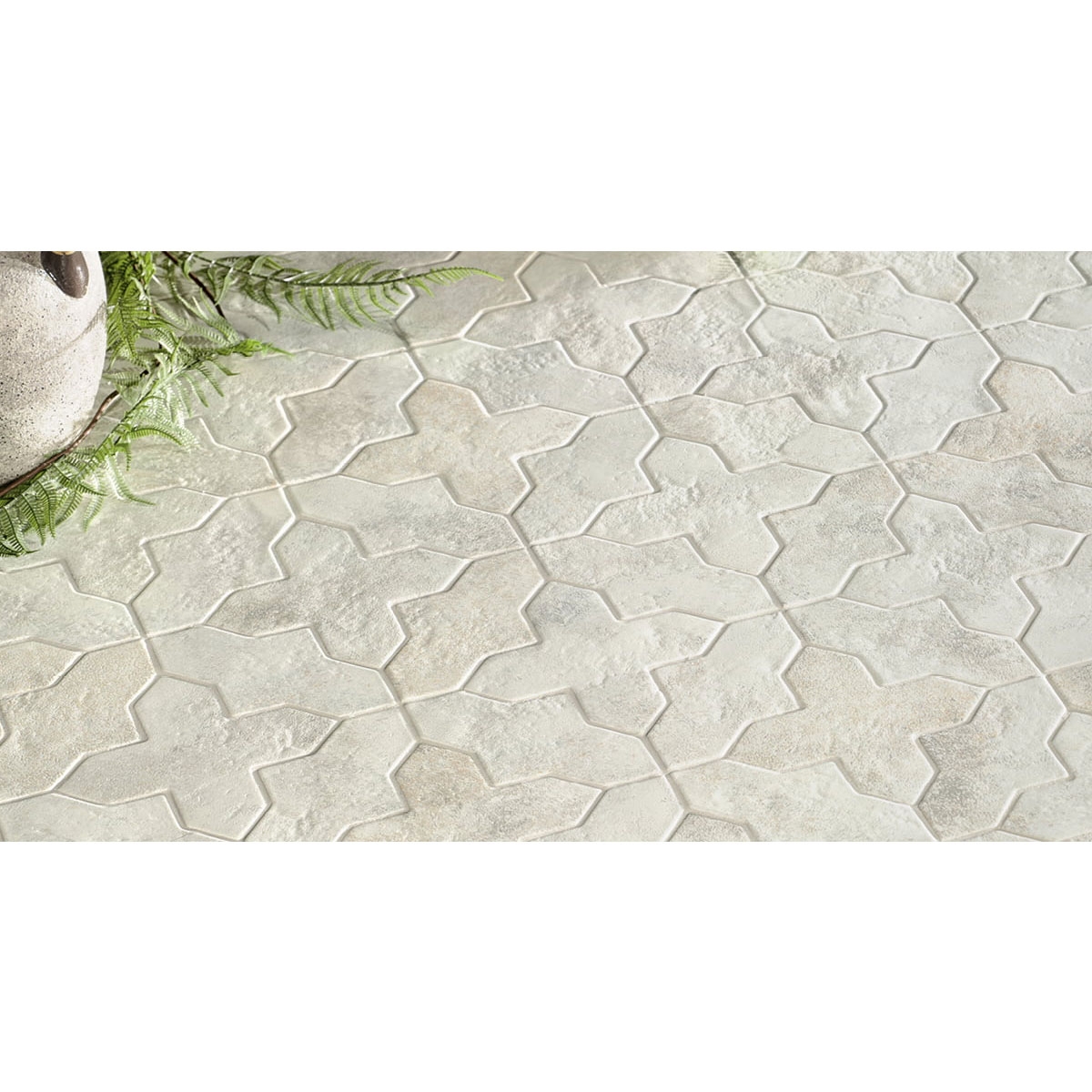 Petra Loop Pavimento Branco 18x6.2