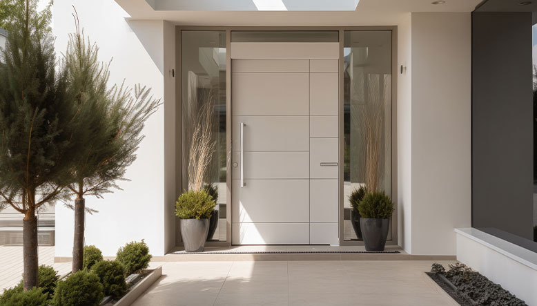 Puerta entrada casa de seguridad