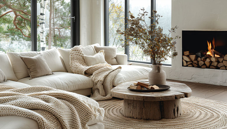 decorar un salón con estilo invernal