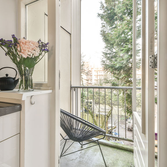 Armario empotrado en balcón